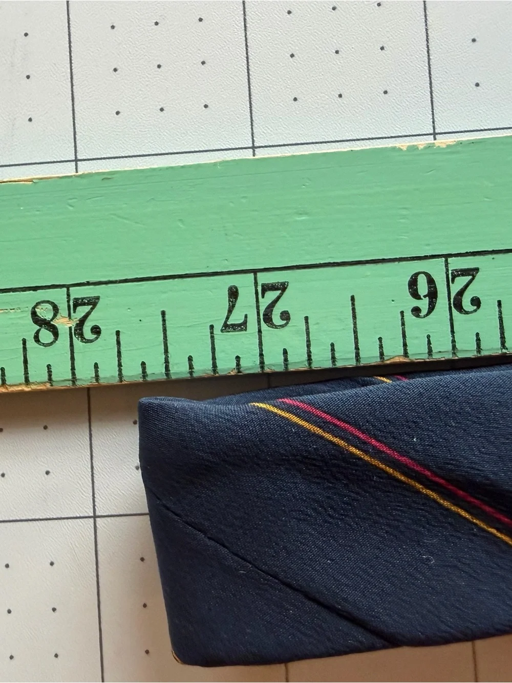 Vintage Gucci Navy Tie with Red and Gold Diagonal Stripes